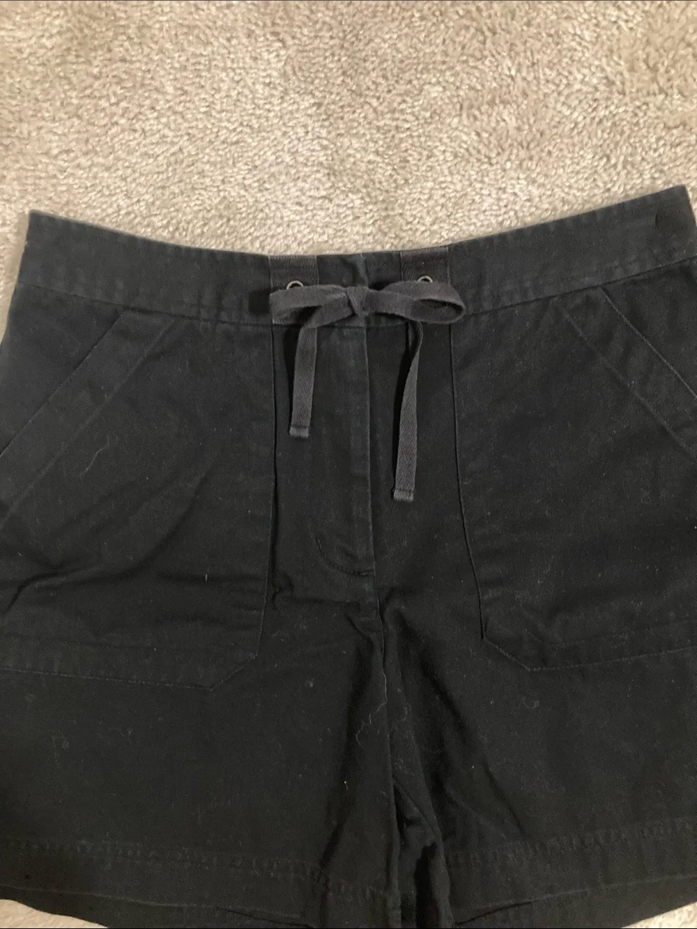 New York & Company Black Drawstring Utility Shorts